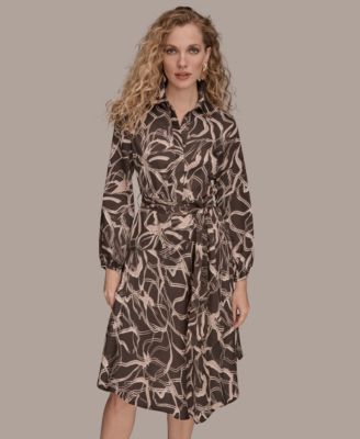 Women's V-Neck Printed Dress