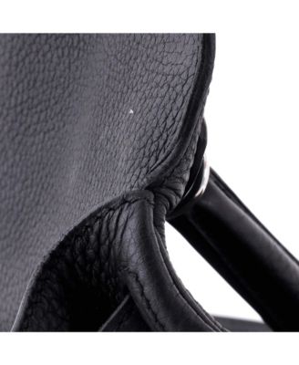 Kelly 28 Handbag Black Togo with Palladium Hardware