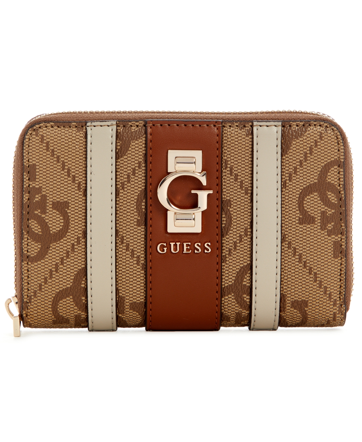 Guess Women's Erenia Slg Zip Around Wallet In Brown