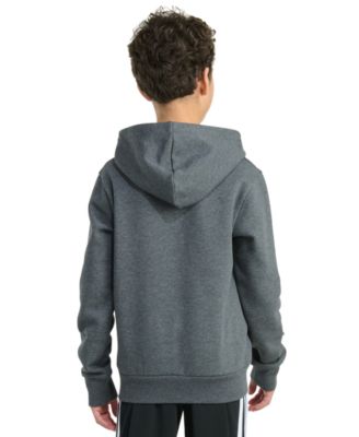 Big Boys' 8-20 Long Sleeve Hooded Graphic Heather Fleece Pullover