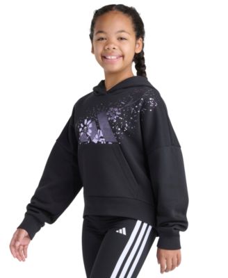 Big Girls' Long Sleeve Graphic Fleece Pullover Hoodie