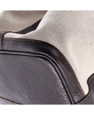 36 Garden Party Tote Toile and Leather