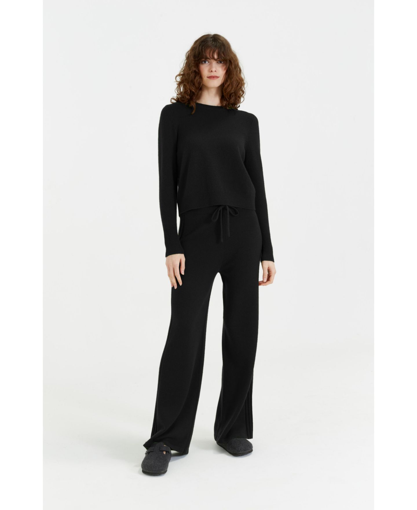 Женский свитер Chinti & Parker Pure Cashmere Cropped Sweater, цвет: Чёрный — фото 3