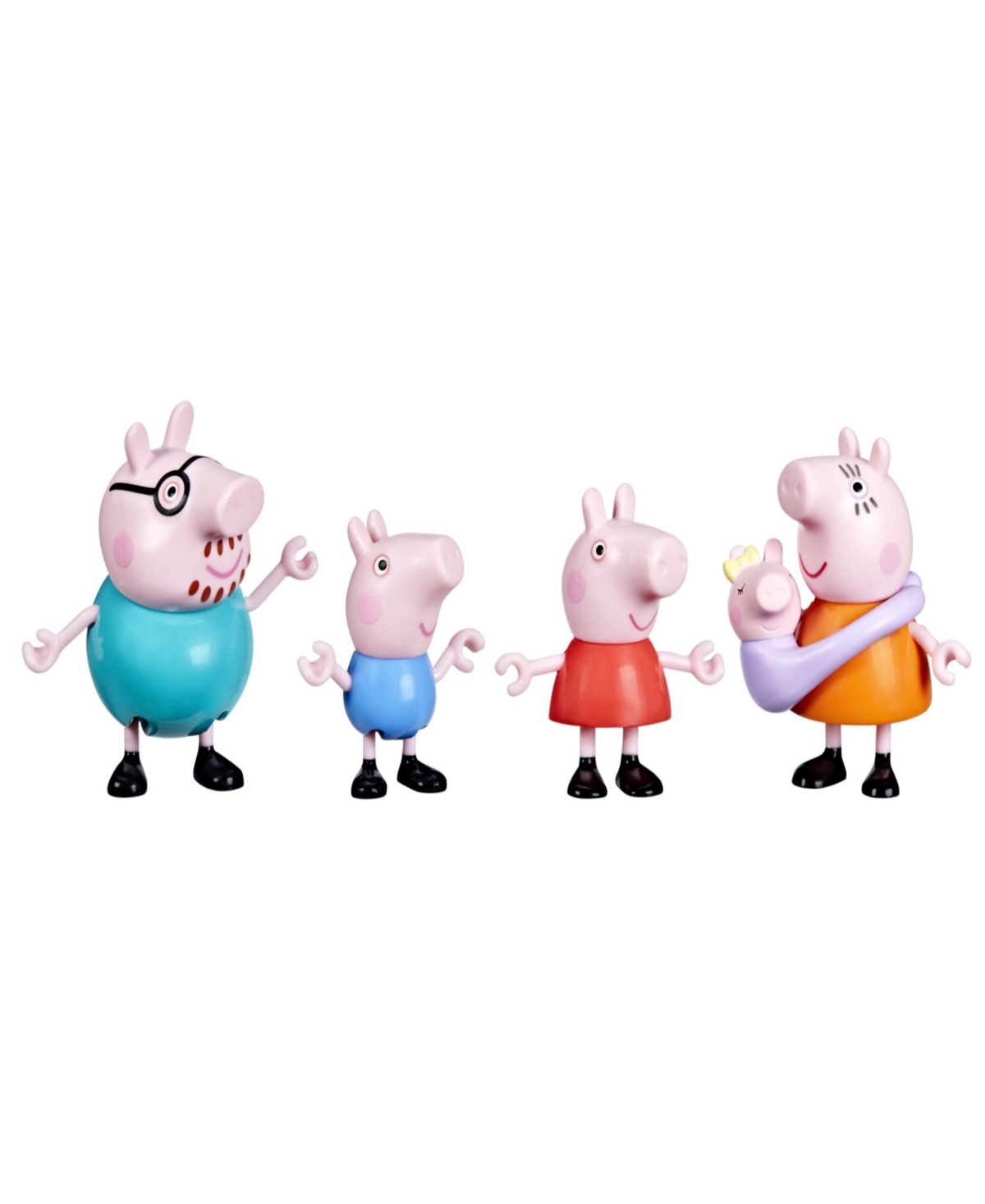 Peppa Pig Peppa's Family Of Five Figure Set In Transparent