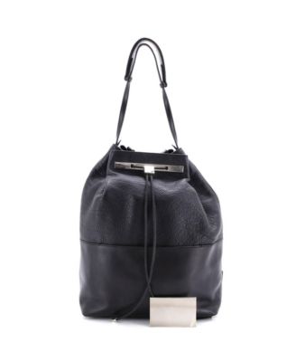 Large Drawstring Backpack Leather