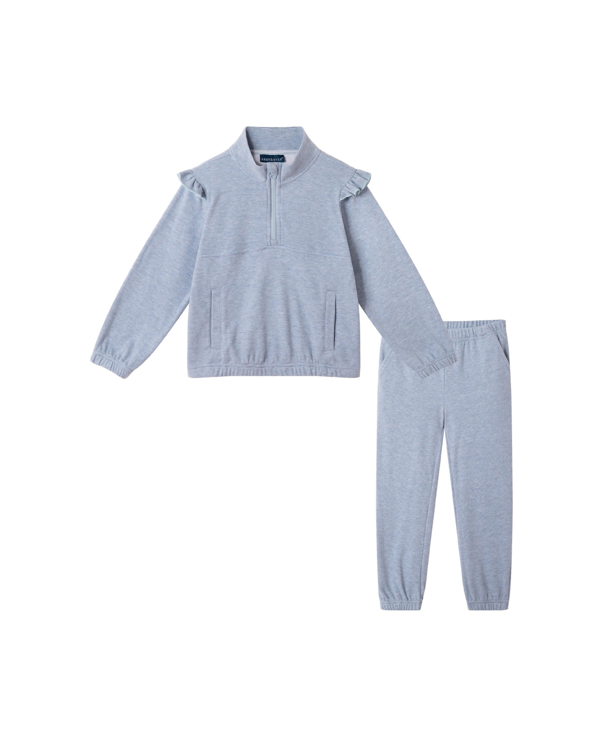 Andy & Evan Toddler/Child Boys Navy Quarter Zip Sweat Set