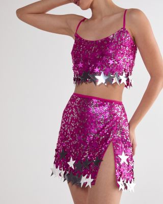 Limited Embellished Star Trim Mini Skirt