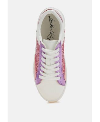 Womens Cosmolight Glitter Faux Leather Sneakers