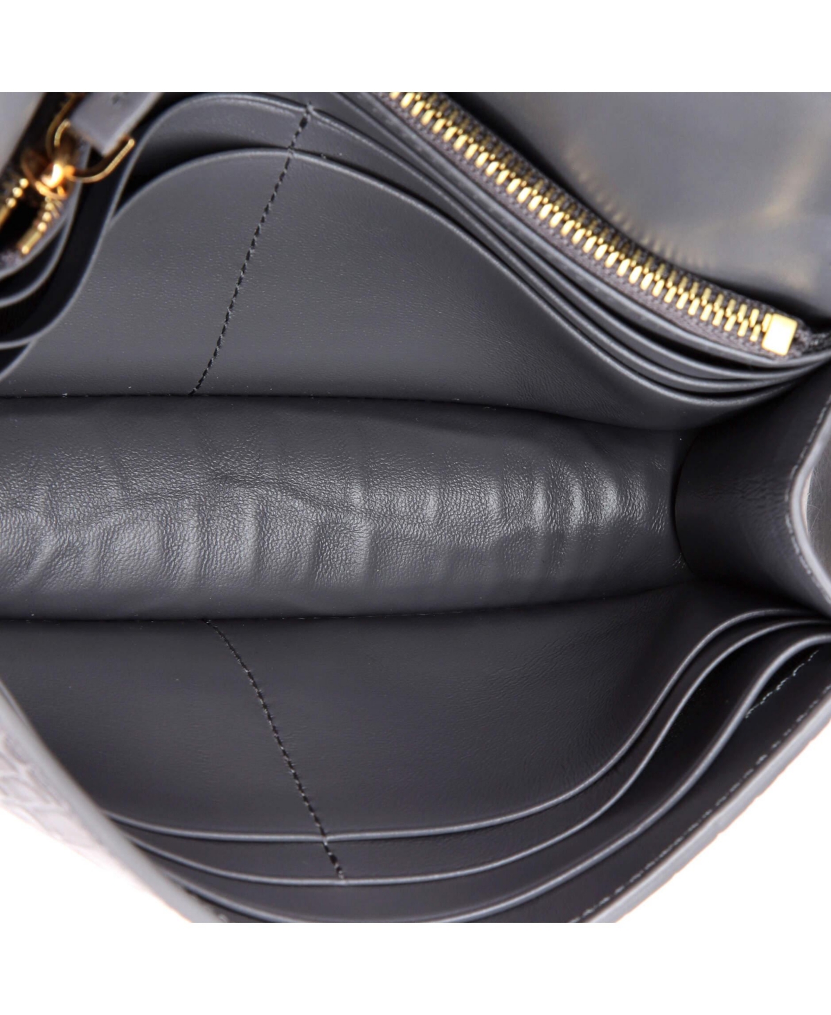 Pre-Owned Versace Mini Greca Goddess Convertible Clutch Embossed Leather