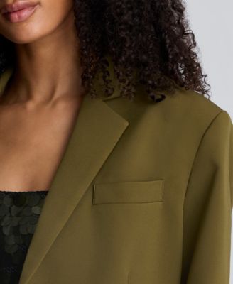 Women’s Luxe Stretch Twill Three-Button Boyfriend Blazer