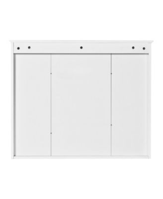 Wall-Mount Medicine Cabinet with Mirror and Open Storage for Bathroom