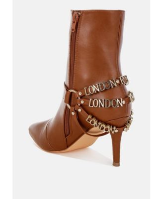 Womens Nicene Harness Detail Stiletto Boots