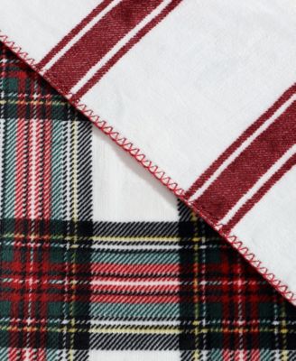 Printed Reversible Lush Throw, 70" x 50"