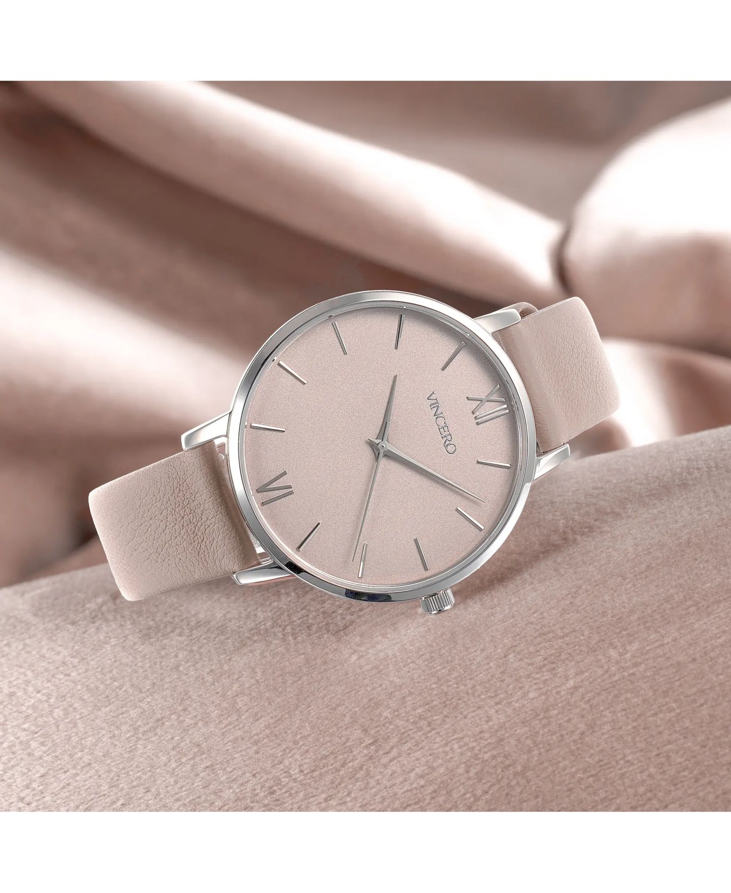 Женские часы Vincero Eros Watch Stainless Steel with Mineral Crystal Glass, цвет: Серебряный серо-коричневый — фото 5