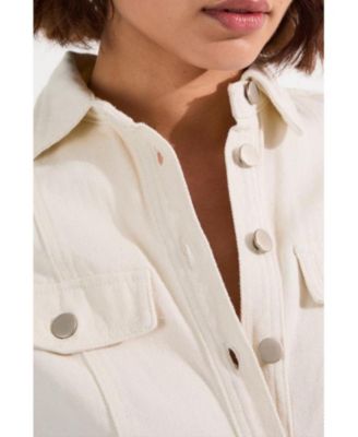 Women's Denim Midi Shirt Dress