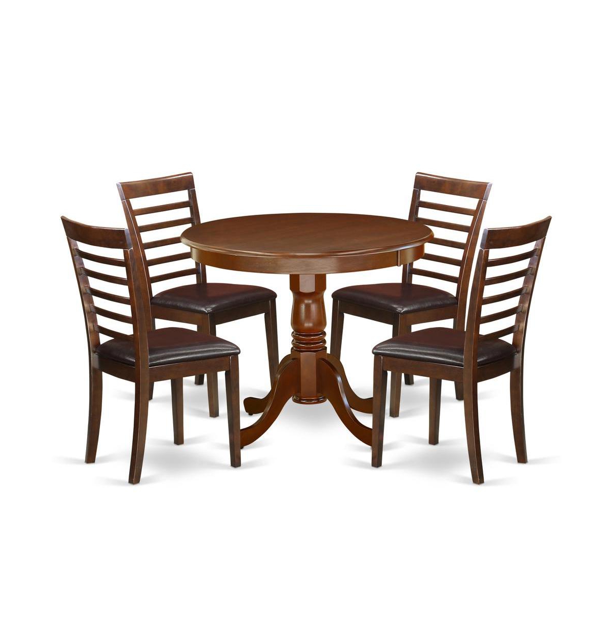 East West Furniture Dining Room Set Mahogany