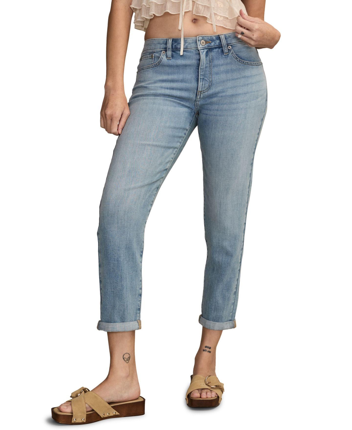 Женские джинсы Lucky Brand Sienna Boyfriend Mid Rise, цвет: Индиго — фото 1