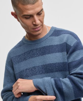 Men's Relaxed-Fit Rugby Stripe Sweater, Macy's Exclusive