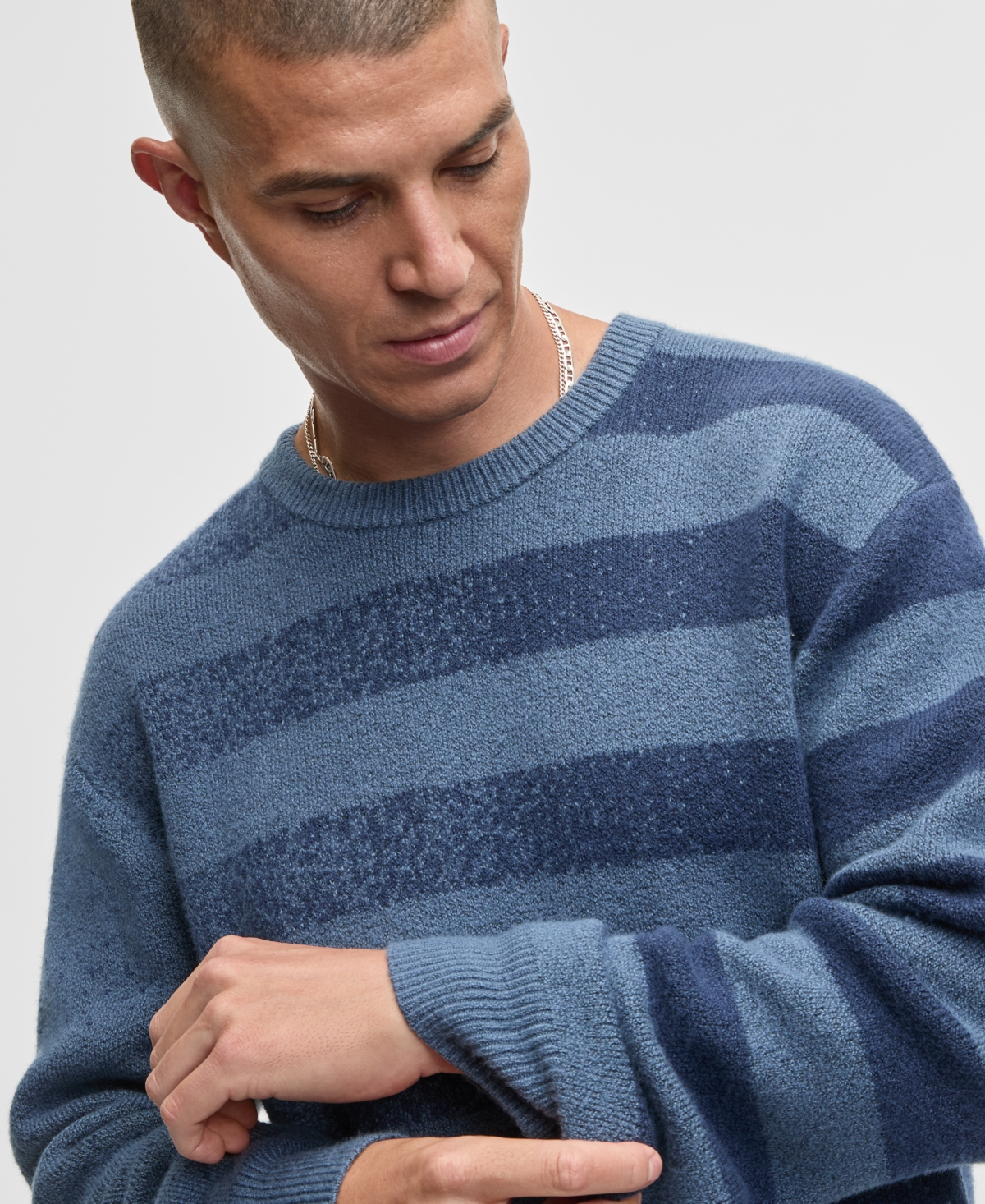 Mode of One Men's Relaxed-Fit Rugby Stripe Sweater, Macy's Exclusive