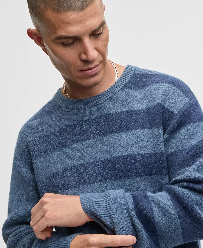 Men's Relaxed-Fit Rugby Stripe Sweater - thumbnail 2