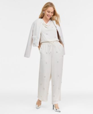 Women's Embellished Drawstring Pants, Macy's Exclusive