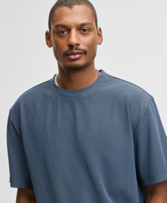 Men's Textured Knit Short-Sleeve T-Shirt, Macy's Exclusive