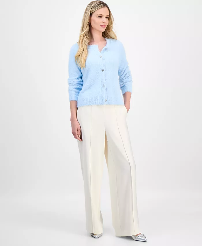 Petite Rhinestone-Button Cardigan - thumbnail 2
