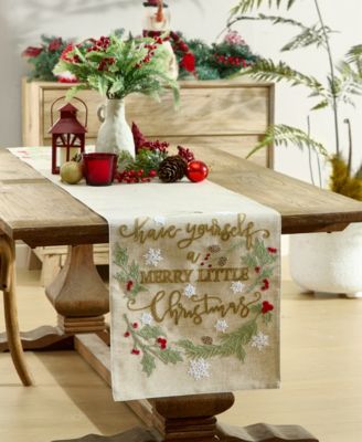 Elrene - Have Yourself A Merry Little Christmas Fabric Runner, 14" x 70"