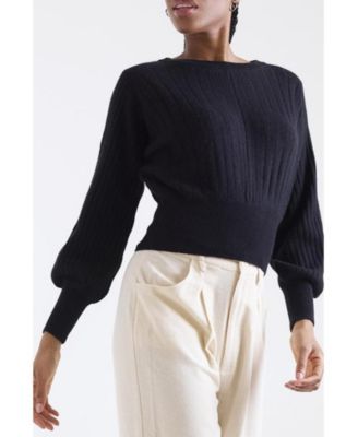 Women's Rosa Ribbed 100% Cashmere Sweater