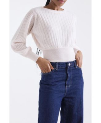 Women's Rosa Ribbed 100% Cashmere Sweater