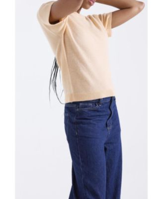 Women's Esme Short Sleeve 100% Cashmere Top