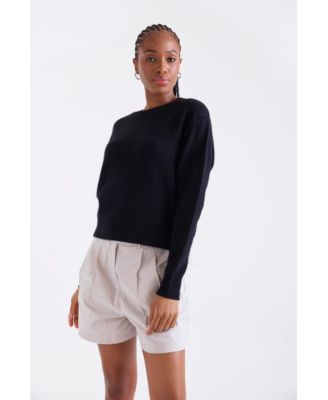 Women's Maila Long Sleeve 100% Cashmere Sweater