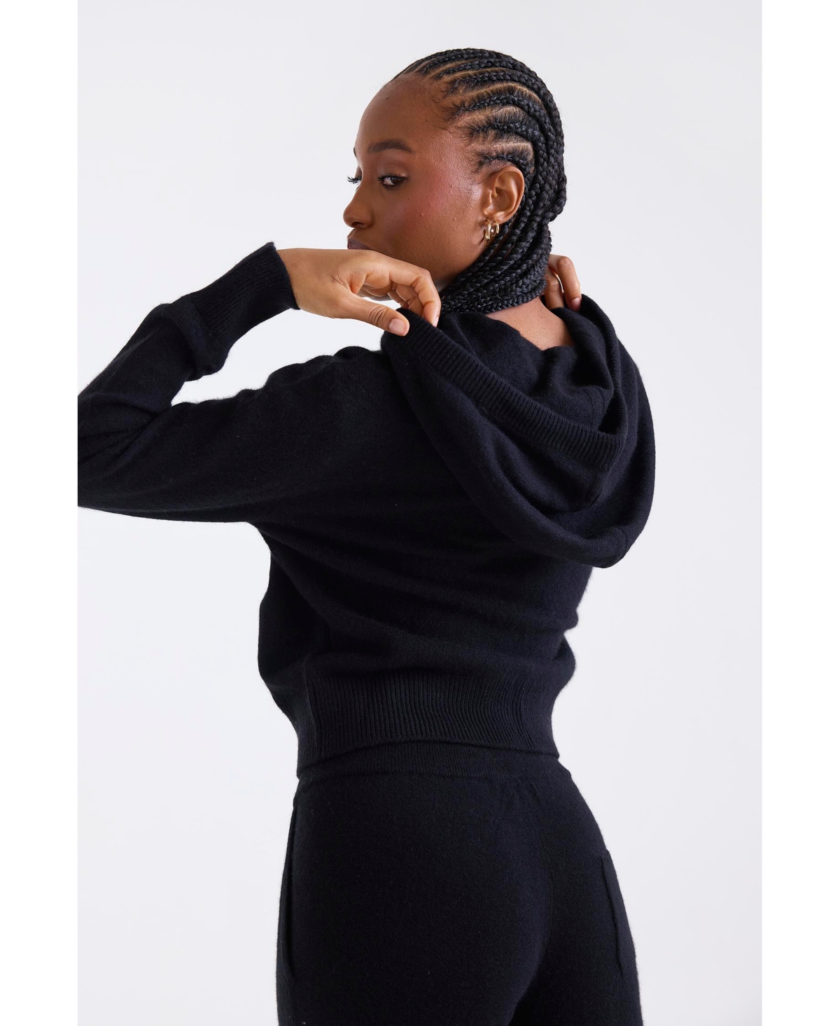 1982 Women's Lavinia Crop Zip Up Cashmere Sweater