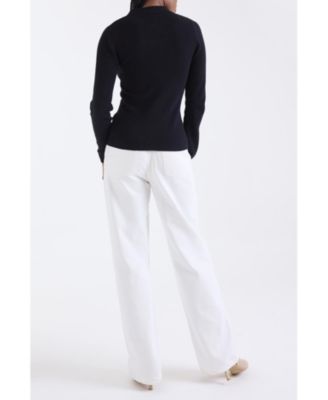 Women's Amaya Button 100% Cashmere Polo Top