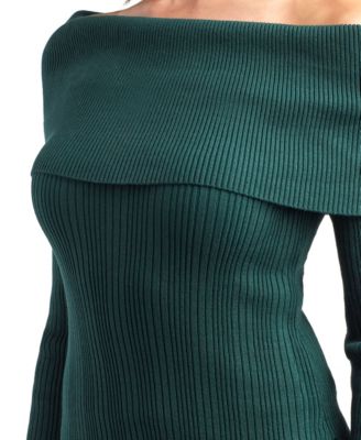 Juniors' Off-Shoulder Long Sleeve Sweater