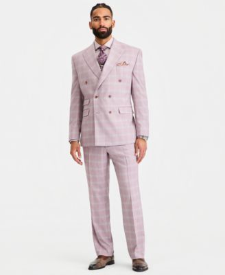 Men's Classic-Fit Double-Breasted Dusty Rose Suit Separates Jacket 