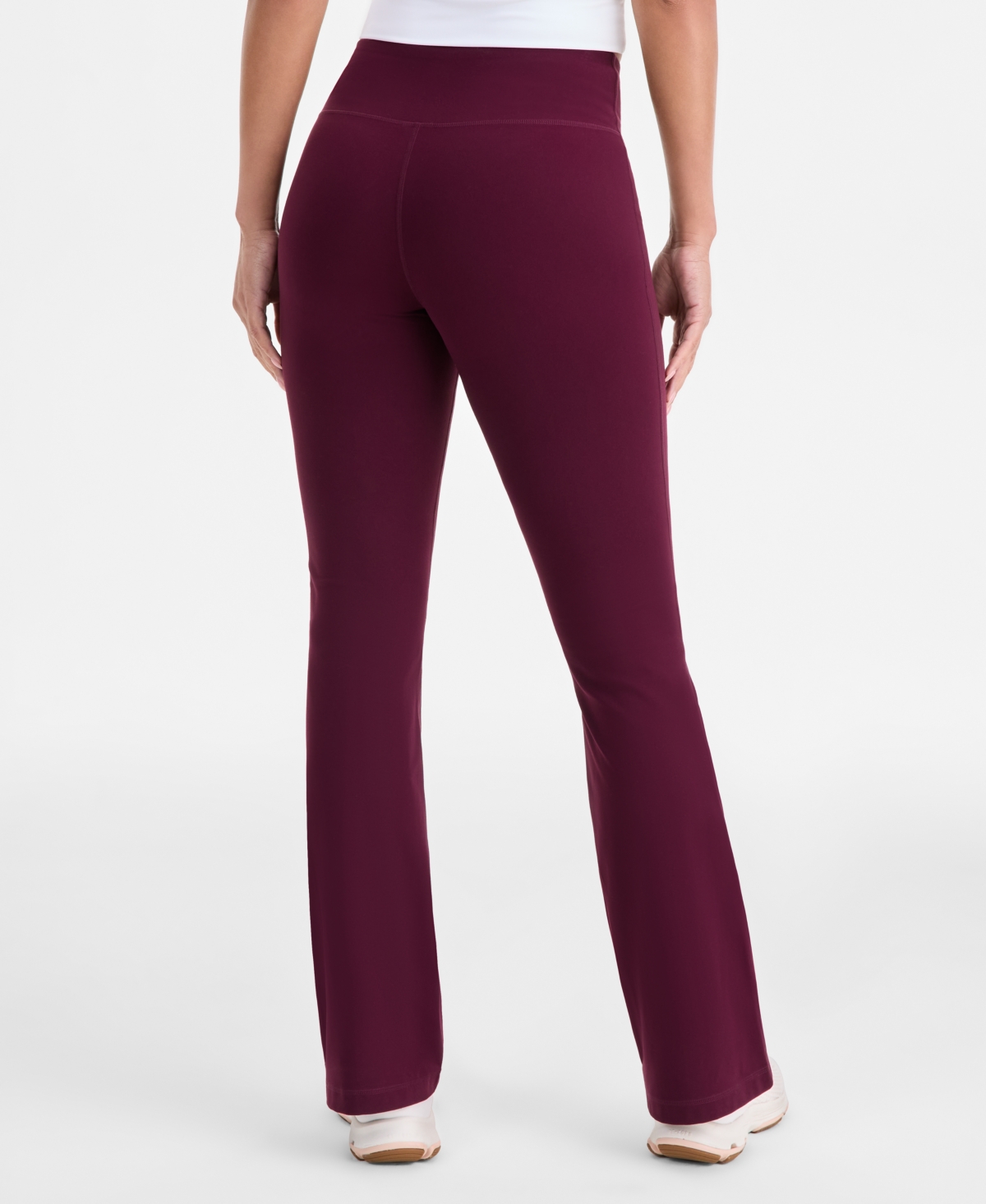 Id Ideology Women's Studio High Rise Flare Leggings Tall, Macy's Exclusive In Brown