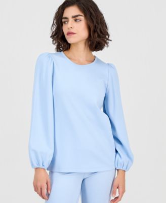 AK Anne Klein - Petite Serenity Knit Long-Sleeve Top