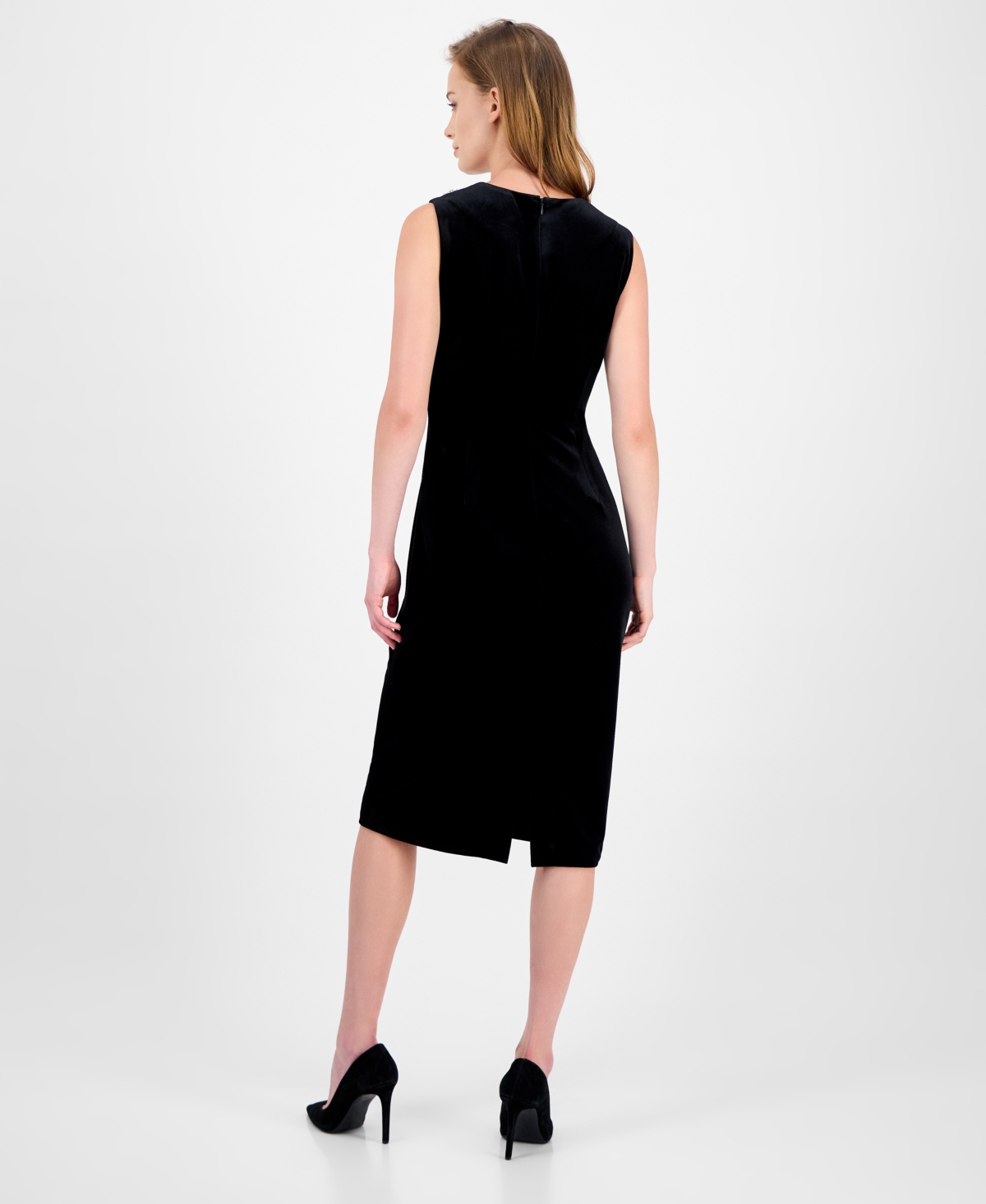 Anne Klein Petite Sleeveless Midi Dress In Multi