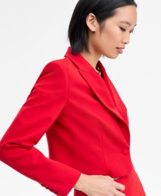 Women's Peak Lapel Cropped Blazer, Macy's Exclusive