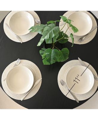 5-Piece Modern Dining Set with 39.5 Inch Round Table and 4 Chairs, Multiple Color Options for Kitchen & Dining Room-Maison Boucle