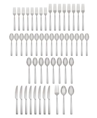 Cambridge Silversmiths Stainless Steel Drew 51-Pc. Flatware Set, Service for 8