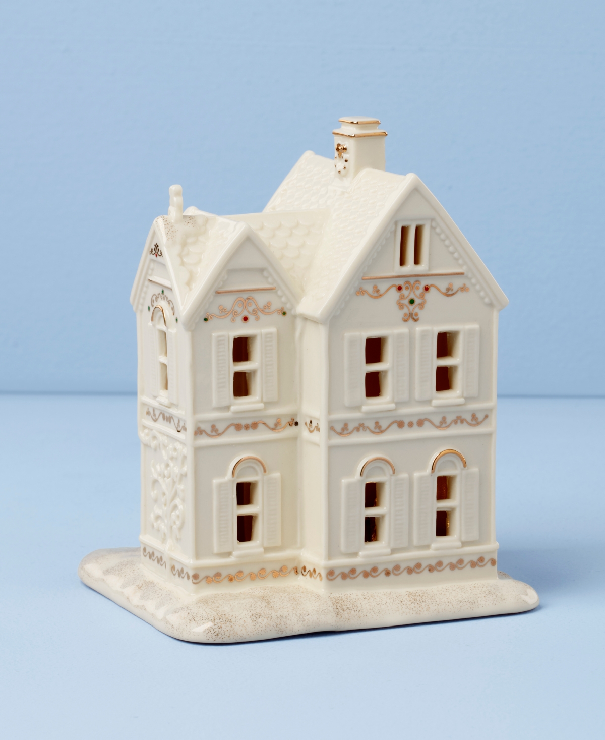 Lenox From The Vault!  Mistletoe Park Victorian House, Exclusively At Macy's In Transparent