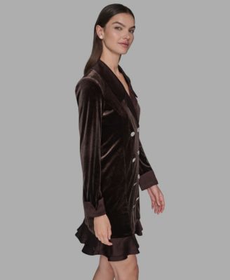 Women's Velvet Blazer Dress