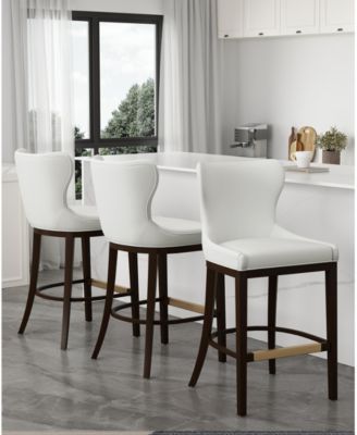 Blair 43.9" Leatherette Upholstered Barstool