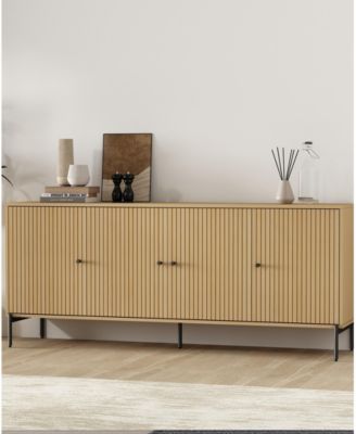 Magnolia 70.9" Wood Modern 8-Shelf Sideboard