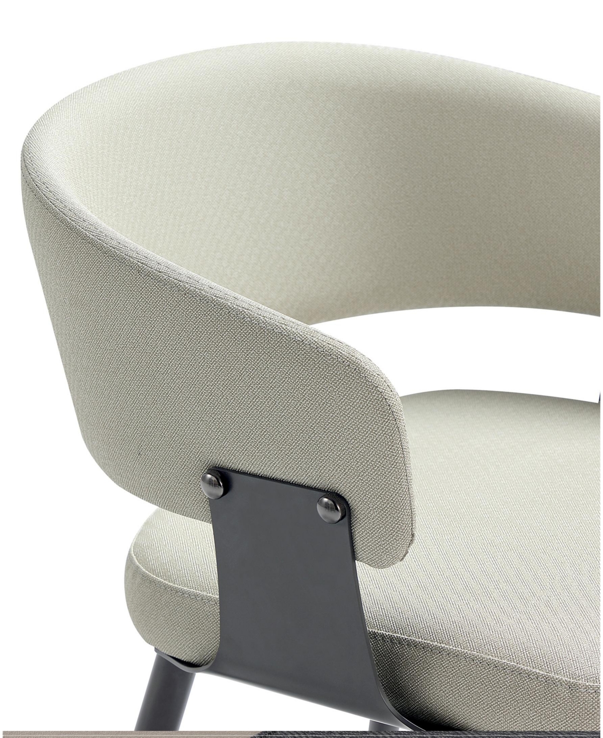 Manhattan Comfort Luce Textured 22.9" Leatherette Upholstered Dining Chair In Brown