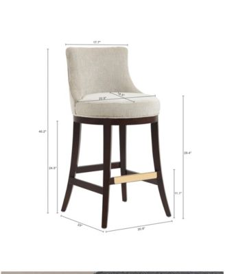 Lucia 40.2" Chenille Upholstered Barstool