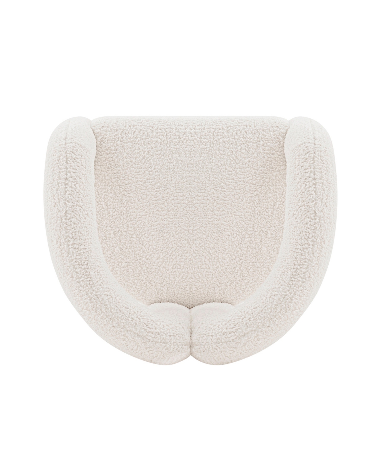 Manhattan Comfort Darian Modern 28.74" Boucle Upholstered Accent Chair In White