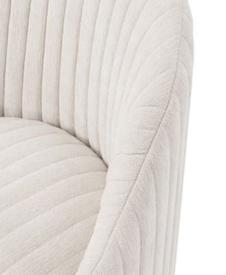Leela Modern 31.5" Chenille Upholstered Swivel Accent Chair